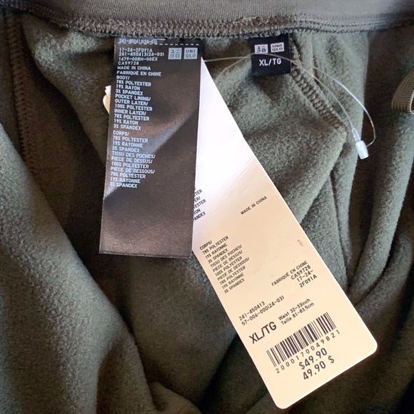 UNIQLO Olive Green Sweatpants SIZE XL (NWT) - Picture 6 of 6
